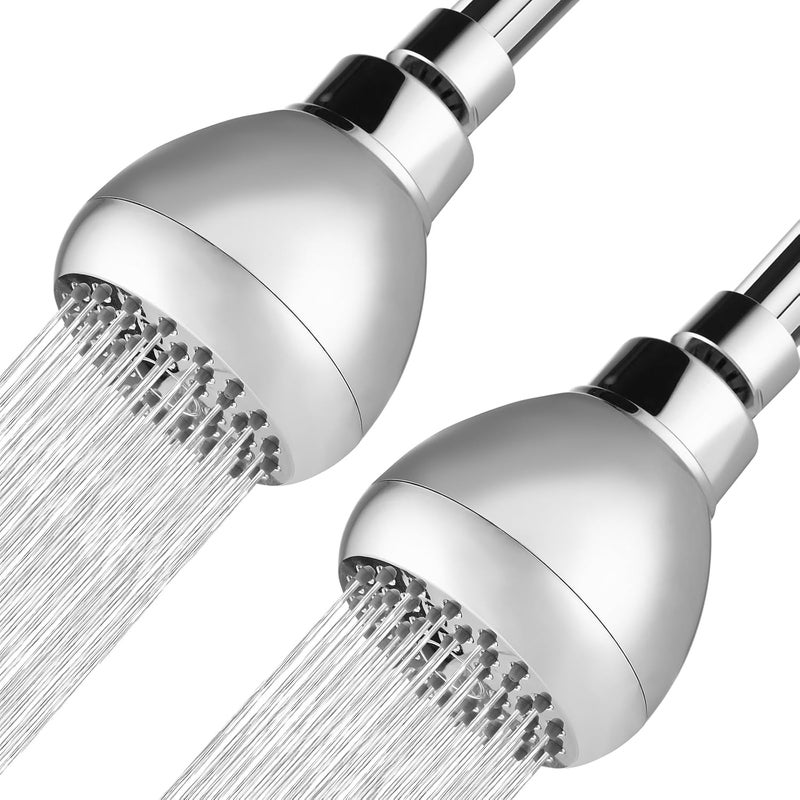 Nuodan 2 Pack High Pressure Shower Head - Powerful Bathroom Pressure Boosting Showerhead - Perfect Universal Replacement for Rain Shower Heads(Chrome) - Image 1